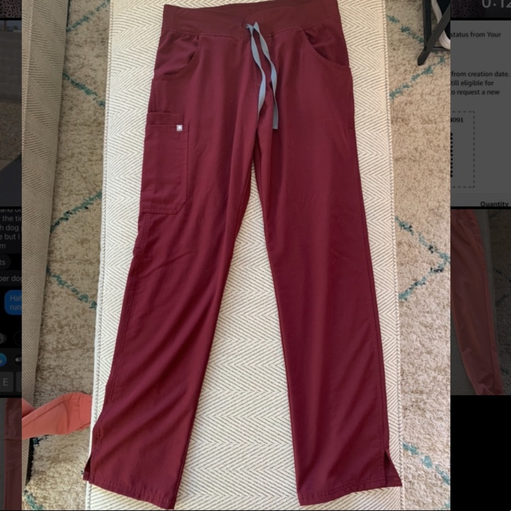 Figs Burgundy Kade Pants